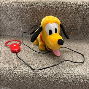 Mickey & Friends - 8” Disney Pluto Wired Leash Controlled Plush- Tested/Working!
